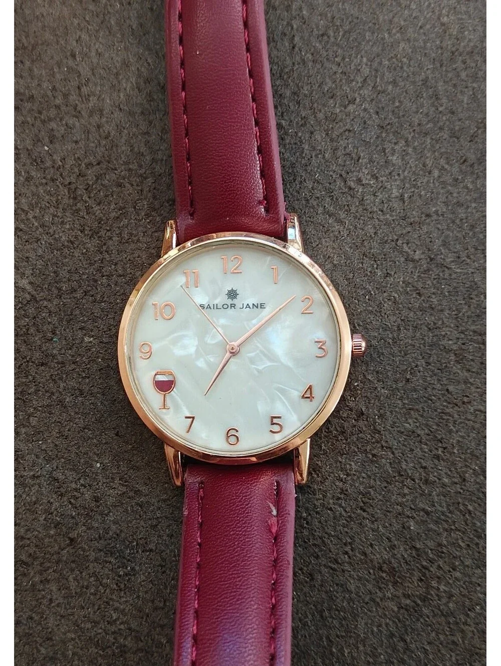 Sailor Jane Red Wine Themed Ladies Watch